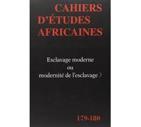 Cahiers d'études africaines 179/180 - Collectif - Ecole Des Hautes Etudes En Sciences Sociales - broché - Etude