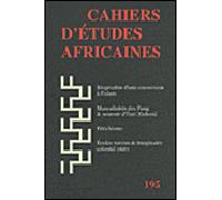 Cahiers d'études africaines 195 Numéro 195 - Collectif - Ecole Des Hautes Etudes En Sciences Sociales - broché - Revue