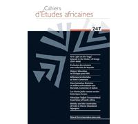 Cahiers d'Études africaines, n°247 - Varia