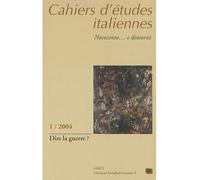 Cahiers d'etudes italiennes 1/ - Christophe Mileschi - Uga - broché - Livre