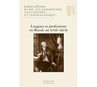 Cahiers d'histoire Russe n° 65/2 - Langues et professions
