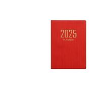 Cahiers D'Inspiration Lot de 4 mini agendas A7 portables, agenda hebdomadaire, carnets de notes, liste de tâches, bloc-notes avec calendrier, fournitures scolaires et de bureau(Red)