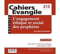 Cahiers évangile 213 - L'engagement éthique et social des prophètes (2025)