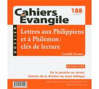 Cahiers Evangile n188 - Lettres aux philippiens et à Philemon : clés de lecture - Collectif - Cerf - broché - Revue