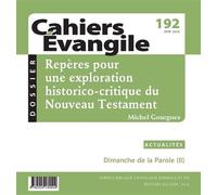 Cahiers Evangile n192 - Repères pour une exploration historico-critique du nouveau Testament - Collectif - Cerf - broché - Revue