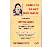 Cahiers Henry Poullaille N°4-5 : Hommage À Victor Serge