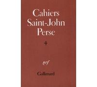 Cahiers Saint-John Perse - Tome 4
