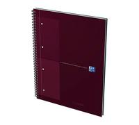 Cahiers spirales Oxford Notebook 23 x 29,5 cm - Petits carreaux - 160 pages - Rouge