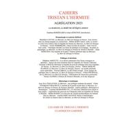 Cahiers Tristan L'Hermite Agrégation 2023 - La Mariane, La Mort de Sénèque, Osman 2022 - Sandrine Berregard - Classiques Garnier - broché - Revue