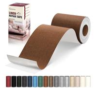 Cahomo Patch de Réparation en Tissu de Lin 10x200 cm, Ruban Autocollant pour Canapé, Oreiller, Chaise, Tête de Lit - Le Brun