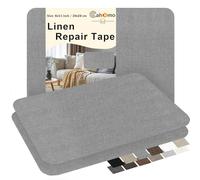 Cahomo Patch en Lin Auto-adhésif, 20 * 28cm 3pcs Patch de Réparation de Tissu, Lin Autocollant Kit de Réparation, pour Canapé, Sièges de Voiture, Tête de Lit, Meubles, Gris moyen