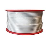 Cahors Bobine Câble Coaxial 100m 17 VATC PVC intérieur Blanc Classe A Full HD 4K