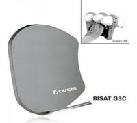 Cahors Parabole Fibre Grise Multisatellite Bisat G3C + 3 Lnb G