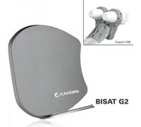 Cahors Parabole Gris Fibre Multisatellite Bisat G2 + 2 Lnb Single Gris G
