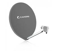 CAHORS Parabole satellite fibre composite gris anthracite SMC 80cm + LNB single