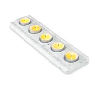 Cahzfie Photophore Bougeoir de Luxe en Marbre Naturel d'Italie - Bougie Decorative à Chauffe-Plat - Décoration de Maison, Salon de Mariage, Fête et Décoration de Table (Bianco Carrara)