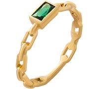 caï Bague or / vert / émeraude, Taille 50
