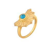 caï Bague turquoise / jaune, Taille 58