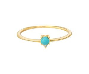 caï Bague turquoise / or, Taille 56