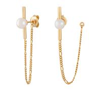 caï Boucles d'oreilles or / blanc, Taille One Size