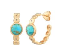 caï Boucles d'oreilles turquoise / or, Taille One Size