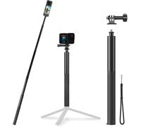 CAI-Perche À Selfie Invisible De 134,6 Cm Pour Insta360 X5 X4,Perche Monopode Étendue Robuste Et Compacte Pour Insta 360 X5 X4 X3 X2Xaccessoires (Avec Adaptateur Go Pro Et Dragonne)