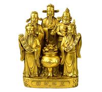 CAI Shen Statue Dieu de la Fortune Richesse Bouddha Chanceux Prospérité Sculpture à Collectionner Bonne Chance Décoration Ornement Mascotte Décor Cadeau