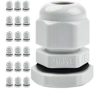 Caianwin - Lot de 20 presse-étoupes M16 - Étanche IP68 - Pour boîte de dérivation, boîte de distribution, boîte à fusibles, armoire électrique - Montage en saillie