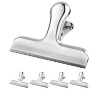 Caianwin Lot de 5 pinces à papier en métal de 76 mm pour organiser des fichiers, des sacs, de la nourriture et des photos pour la maison, la cuisine, l'école et le bureau