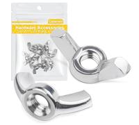 Caianwin M6 Ecrou Papillon 10 Pièces, Acier Inoxydable A2 V4a, DIN 315, Métrique Inoxydable, Wing Nut Pour L'équipement De Meubles Diy