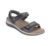 CAIAO Nouvelles Femmes Sandales Plate-Forme de Confort décontractée Fish Mouth Mollow Open Toe Beach Chaussures-Black,38