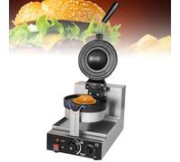Caibendss Presse à Hamburger Professionnelle, gaufrier à Glace, gaufrier électrique pour Hamburgers, Presse à panini antiadhésive Professionnelle 1300 W SingleHead