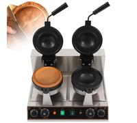 Caibendss Presse à Hamburger Professionnelle, gaufrier à Glace, gaufrier électrique pour Hamburgers, Presse à panini antiadhésive Professionnelle 1300 W DoubleHead