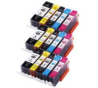 Caidi 15 PGI-525XL CLI-526XL Compatible avec Canon PGI 525 CLI 526 Cartouches d'encre pour Canon Pixma MG5250 MG6150 MG5150 MG8150 MG5350 MG6250 MG5300 MX885 MX895 IP4950 IP4850 MG8250 MX715 IX6550
