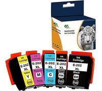 caidi 202XL Cartouches pour Epson 202 XL 202XL Compatible pour Epson Expression Premium XP-6100 XP-6105 XP-6000 XP-6005 XP-6100 XP-6105(1 Noir,1 Photo Noir,1 Cyan,1 Magenta,1 Jaune, 5Pack)