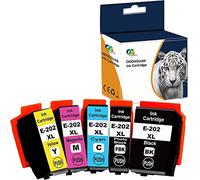 caidi 202XL Cartouches pour Epson 202 XL 202XL Compatible pour Epson Expression Premium XP-6100 XP-6105 XP-6000 XP-6005 XP-6100 XP-6105(1 Noir,1 Photo Noir,1 Cyan,1 Magenta,1 Jaune, 5Pack)