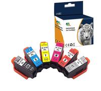 Caidi 378 XL Cartouche d'encre Compatible pour Epson 378 378XL pour Epson Expression Photo XP-8600 XP-8500 XP-8605 XP8600 XP8700 XP8500 XP8605 (Noir Cyan Magenta Jaune Rouge Gris)