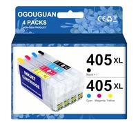 CAIDI 405xl Cartouche d'encre Rechargeable avec Puce de réinitialisation Automatique pour epson WF-4820 WF-4825 WF-4830 WF-7840 WF-7830 WF-7835 WF-7310