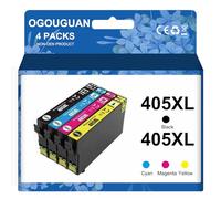 Caidi 405XL Cartouches d'encre Compatible pour Epson 405 405 XL pour Epson Workforce Pro WF-3820DWF WF-3825DWF WF-4820DWF WF-4825DWF (4pcs)