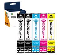 Caidi 502XL Compatible pour Epson 502XL-502 Cartouches d'encre de Remplacement pour Epson Expression Home XP-5100 XP-5105 XP-5150 XP-5155 WF-2860DWF WF-2865DWF WF-2880 WF-28(5pcs)