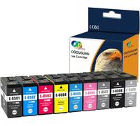 Caidi 9 Couleurs P800 Ink Cartridges T8501 T8502 T8503 T8504 T8505 T8506 T8507 T8508 T8509 Cartouche D'Encre 80 Ml Compatible Avec Les Imprimantes T850 Ink Surecolor Sc-P800 (T8501[Marque1962]