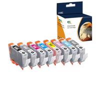 Caidi Cartouche d'encre Compatible CLI-65 CLI65 Pigment (8-Pack BK C M Y PC PM GY LGY) Remplacement pour Canon PIXMA PRO-200