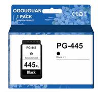 CAIDI Cartouche d'encre PG445 CL446 Compatible avec Canon Pixma MX494 MG2440 MG2540 MG2940 IP2840 MG2545 TS3140 MG3040 TR4540 445 XL 446 XL (1Pack :BK)
