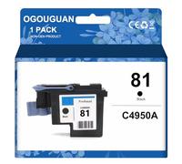 CAIDI Compatible avec HP 81 81 C4950A C4951A C4952A C4953A C4954A C4955A Tête d’Impression pour HP Designjet 5000 5000 5500 5500 5500ps imprimantes (C4950A-1BK)