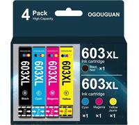 Caidi Compatible Cartouches d'encre Remplacement pour Epson 603 XL 603XL pour Expression Home XP-2100 XP-3100 XP-3105 XP-4100 XP-32105 XP-4105 Workforce WF-2830 (Noir Cyan Magenta Jaune, 4-Pack)