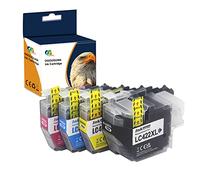 Caidi LC422XL Lot de 4 Cartouches d'encre pour Brother LC-422 LC-422XL pour MFC-J5340DW MFC-J5345DW MFC-J5740DW MFC-J6540DW MFC-J6940DW