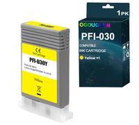CAIDI PFI-030 PFI030 Cartouche d'encre Compatible PFI 030 pour Canon imagePROGRAF TA20 / TA30 avec Encre pigmentaire (1Yellow)