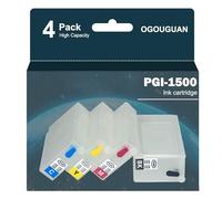 CAIDI PGI-1500 1500XL PGI-1500XL Cartouche d'encre Rechargeable pour Canon MAXIFY MB2050 MB2150 MB2350 MB2750 avec Puce Arc
