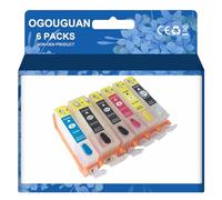 CAIDI PGI-550 CLI-551 Cartouche Vide avec Puce pour Canon PIXMA iP-7250 iP-8750 iX-6850 MG-5450 MG-5550 MG-5650 MG-5655 MG-6350 MG-6450 MG-650 MG-650 MG-7150 MG-6150 MX-725 MX- 925 (6)