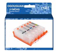CAIDI PGI-550 CLI-551 Cartouche Vide avec Puce pour Canon PixmaMG7550 MX925 iP7200 iP7250 MG5400 MG5450 MG5550 MG5650 MG5655 MX725 MX920 iP8750 iX6850 MG6350 MG6450 MG6650 (5)